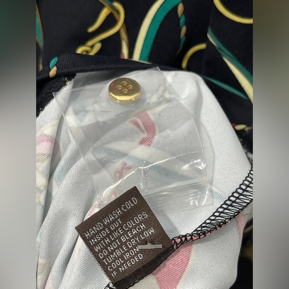 J McLaughlin Betty Top Multicolor Equestrian Print Catalina Cloth Button Front - Picture 6 of 8